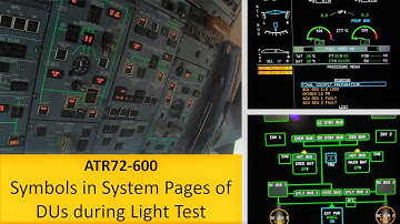 ATR72-600 Symbols in System Pages of Display Unit during Light test