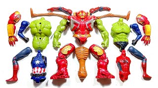 Avengers Toys Assemble Spider-Man,Hulk Smash, Hulk Buster, Captain America and Siren head ~ Avengers