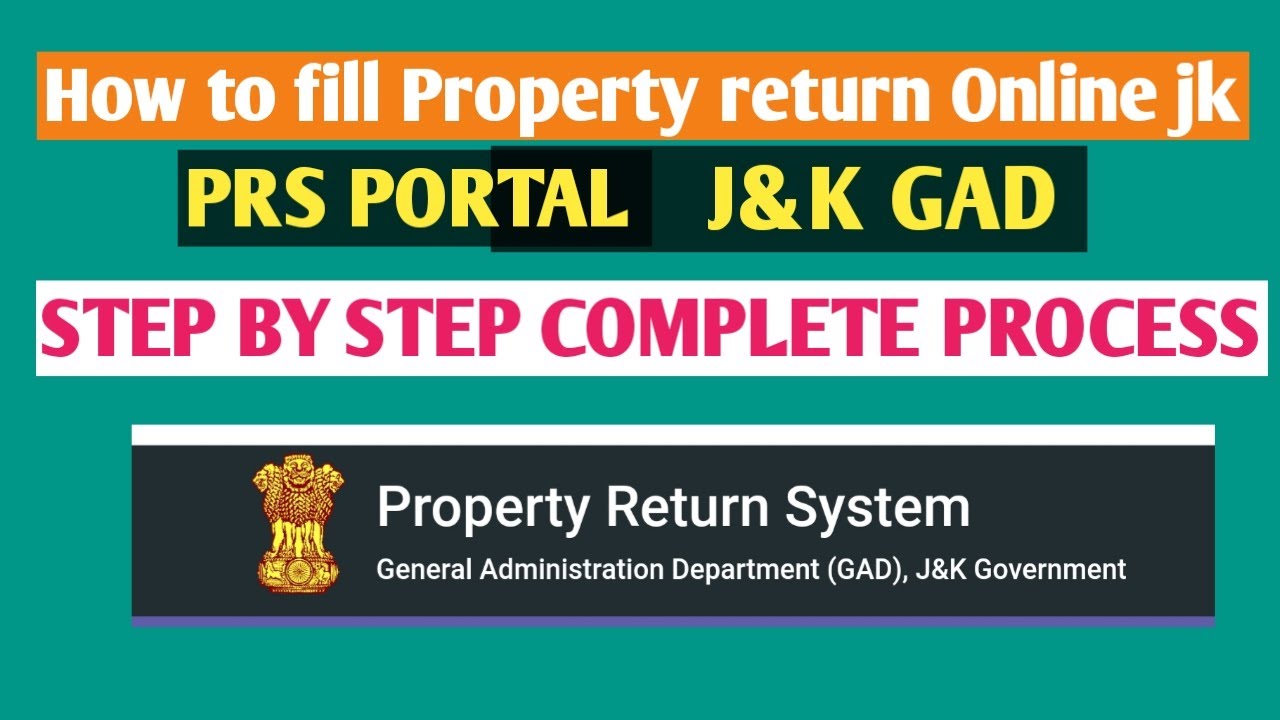 How to fill Annual property return online jk / Property return submit