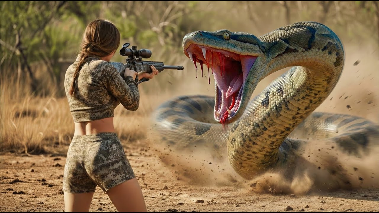 female-hunter-vs-a-monster-a-giant-anaconda-closes-in-on-the-herd