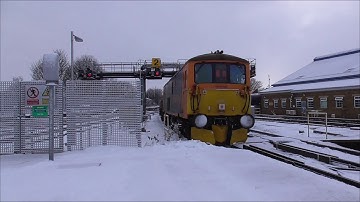 GB railfreight class 73213/73212 Sitt (3Y05) Arrives and departs Ramsgate 10/02/2021