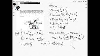 Moving CV momentum balance example