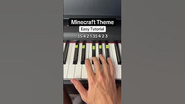 Thumbnail of Minecraft Theme Easy Piano Tutorial #minecraft #easy #tutorial