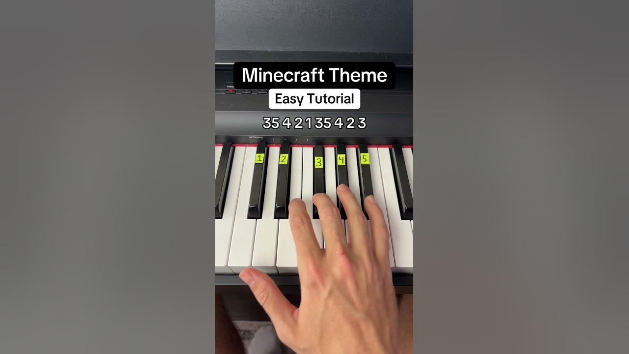 Minecraft Theme Easy Piano Tutorial #minecraft #easy #tutorial
