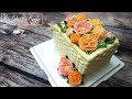 Cách Trang Trí Bánh Sinh Nhật Giỏ Hoa Đẹp - How To Decorate Flower Basket Cake