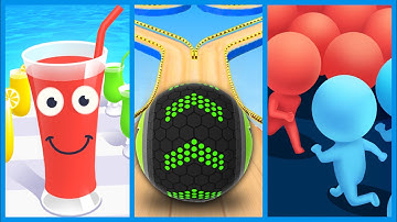 Juice Run vs Going Balls vs Count Masters: Crowd Runner 3D All Level Gameplay Android,IOS - NEW APK