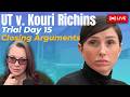 LIVE TRIAL UT V Kouri Richins Trial Day 15 Closing Arguments How Many Objections