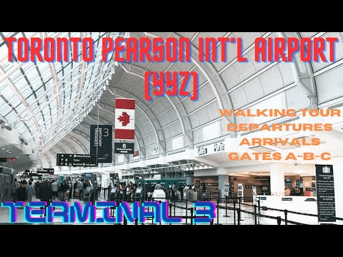 Toronto, Canada | Aeroporto di PEARSON INT'L (INT) | Terminal 3 | Percorso nella Terminal