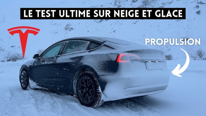 Ouups quand la Model 3 te met trop en confiance sur la neige 