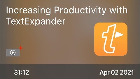 SCOM1035 - Increasing Productivity with TextExpander - Preview