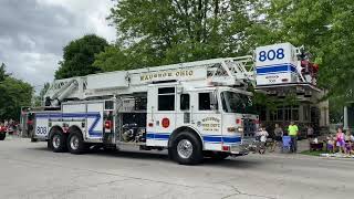 Wauseon Fire Department Trucks In The 2023 Homecoming Parade