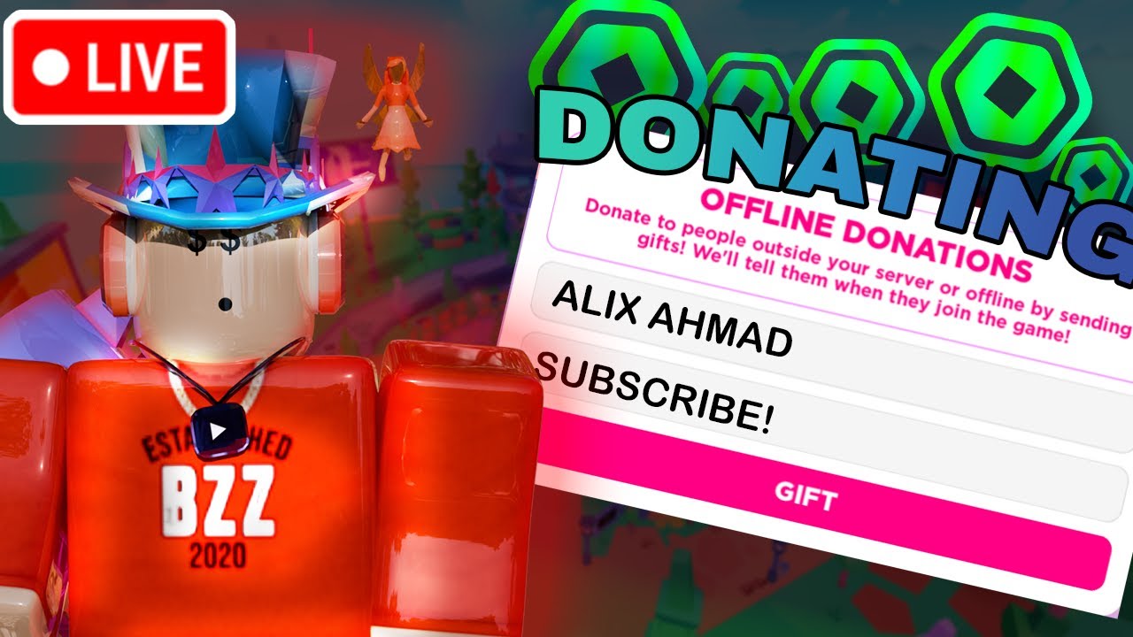 DONATING 2X THE AMOUNT OF ROBUX PEOPLE DONATE ME IN PLS DONATE