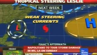The Weather Channel - Hurricane Kirk and Tropical Storm Leslie coverage - September 1, 2012