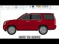 Drawing cadillac suv on computer using ms paint  car drawing tutorial  how to draw car easily