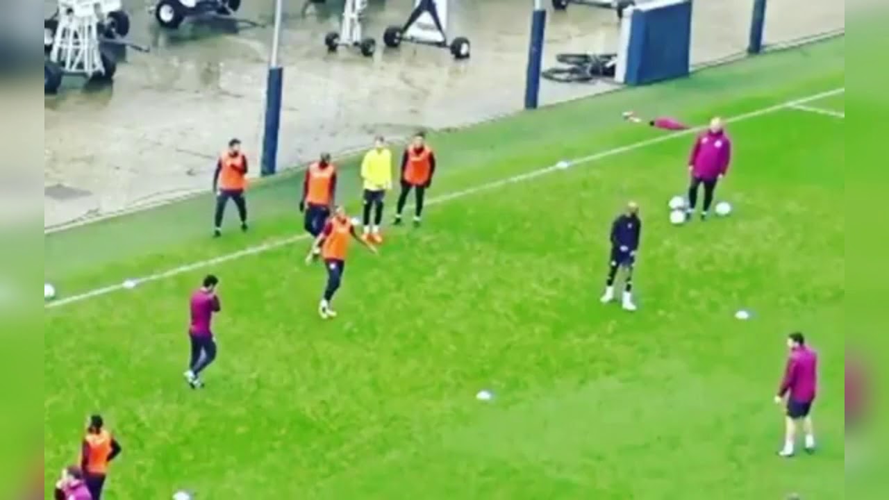 Agüero humiliates Arteta in training