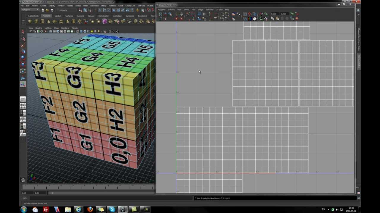Maya - 2012 Basic, UV texture editor and tools p.2 - YouTube