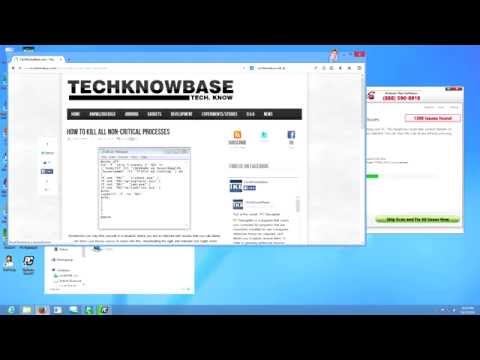 How to kill all non critical processes with a .bat file