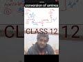 #shorts II conversion of amine II cbse II board chemistry II CLASS 12 II JEE II NEET