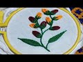 How to do hand embroidery flower design.🧵🪡#embroiderypatterns #embroiderydesigns