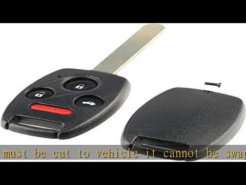 Key Fob Keyless Entry Remote Shell Case & Pad fits Honda Accord Civic