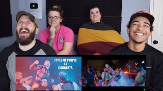 Types of People at Concerts REACTION! And Dance Battle!!