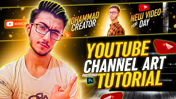 How to make a YouTube Banner with glow effect | Photoshop Tutorial