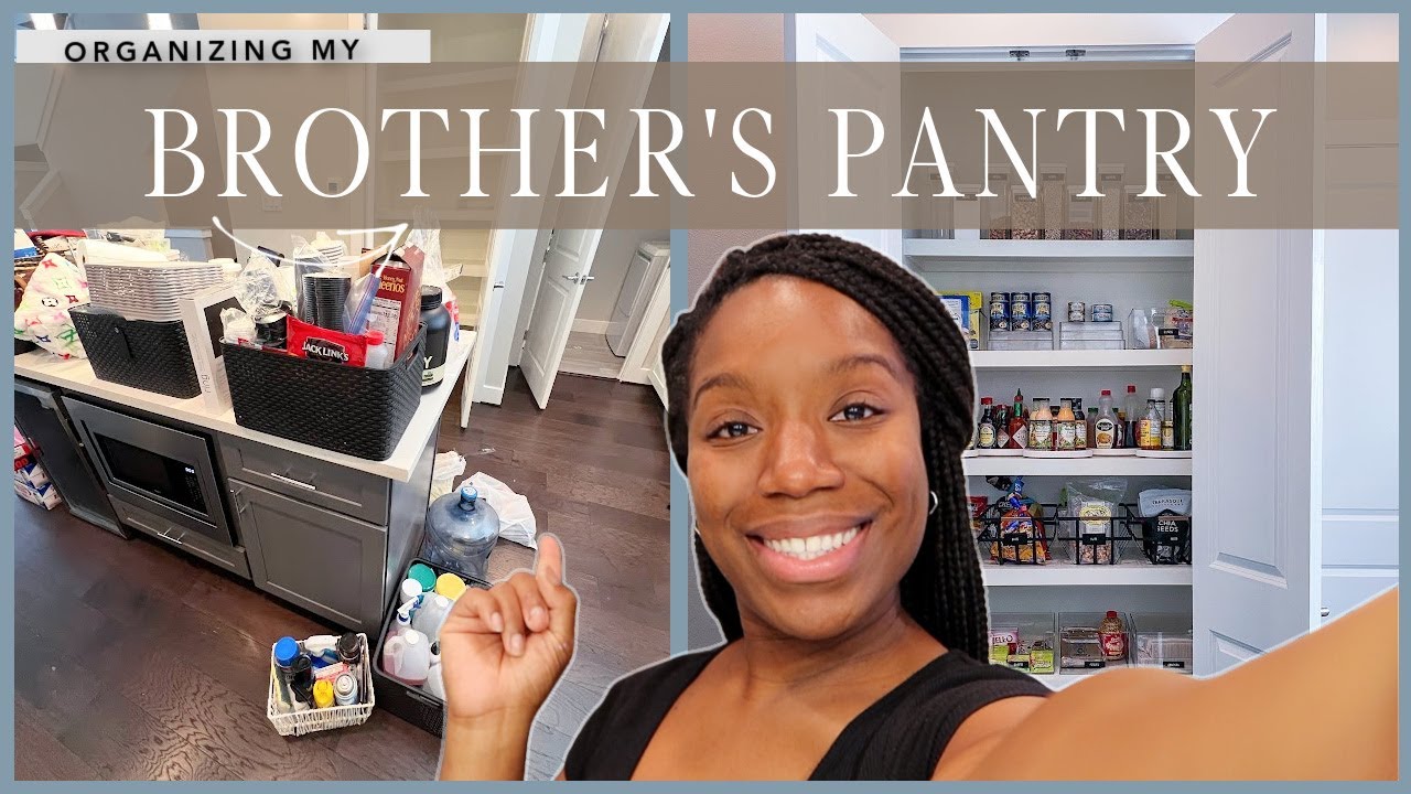 Organizing my Brother's Small/Tall Pantry Judi the Organizer YouTube