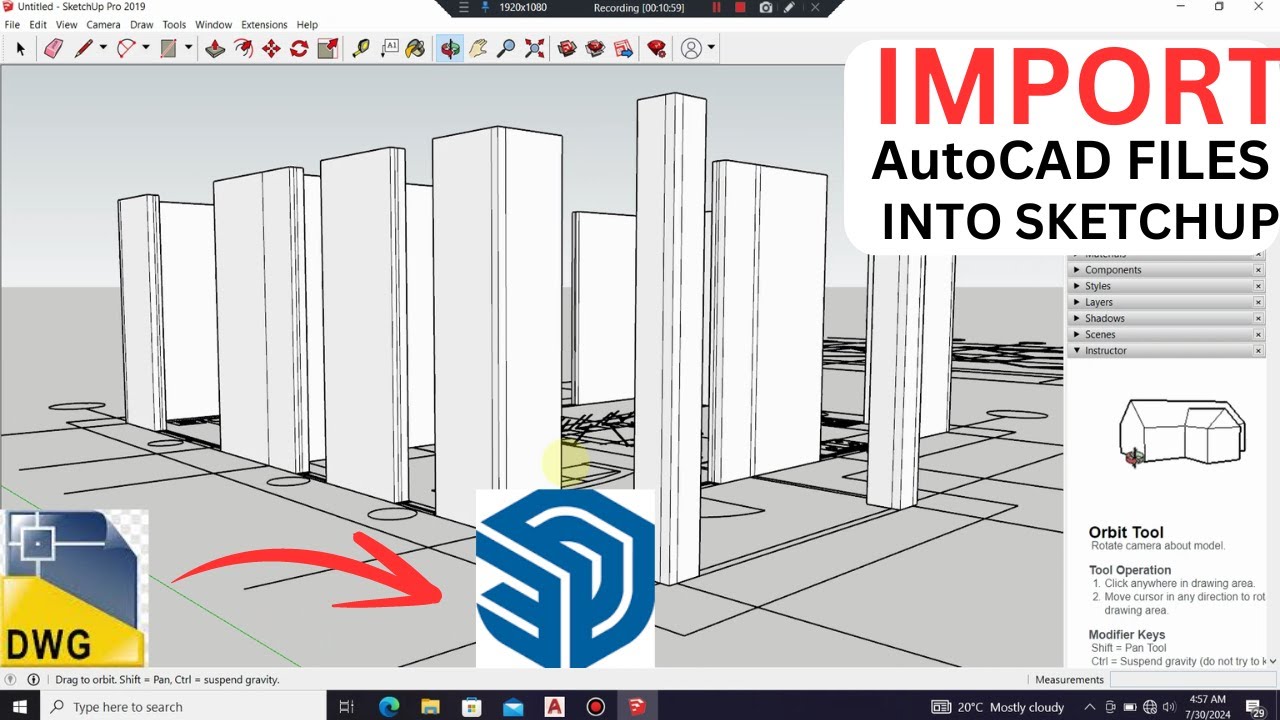 How to import AutoCAD files into SketchUp @TDMC. - YouTube