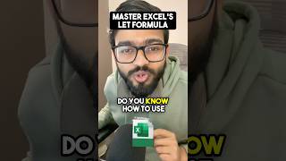 How to use Let Formula in Excel | Excel Amazing Function #excel #exceltips #shorts