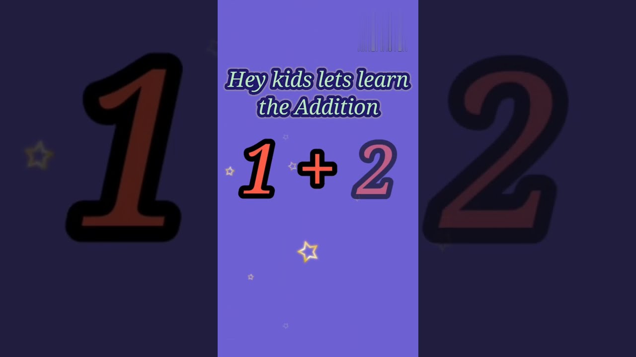 Maths Learn Addition Plus Minus 1 2 3 Kids Learning Cartoon