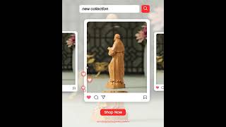 Saint Francis of Assisi Wooden Statue Catholic Art Christian Gift Catholic Statue Handmade Home D...