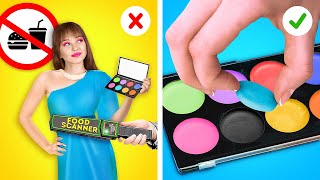 CARA GOKIL MENYELUNDUPKAN MAKANAN || Trik Keren Menyelundupkan Makeup dan Permen oleh 123 GO!