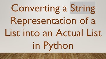 Converting a String Representation of a List into an Actual List in Python