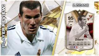 THE STRONGEST OF THEM ALL 🇨🇵.....!!!!! DYNASTY ICON 95 RATED ZINEDINE ZIDANE PLAYER REVIEW - EA FC24