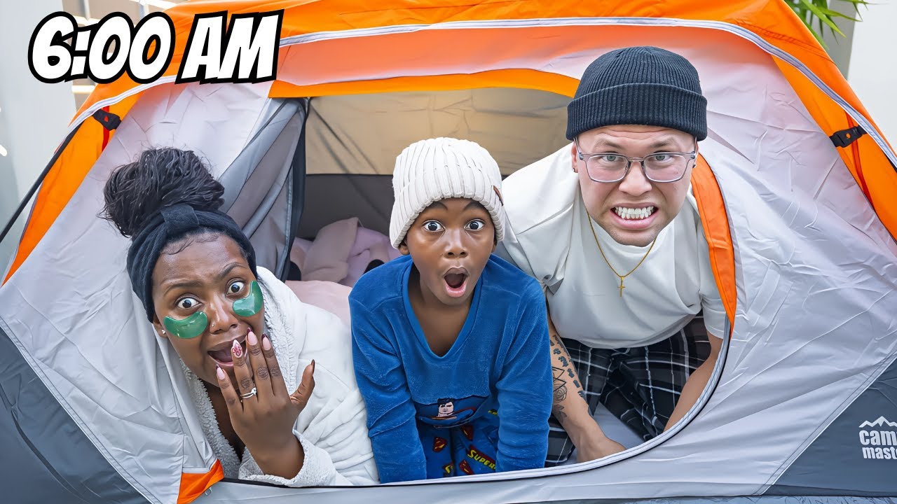 We Slept Outside for 24 Hours… In a TENT 😬⛺