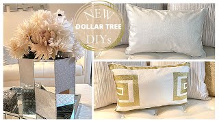 Elegant DOLLAR TREE DIYs || Mirrored Vase + $3 White & Gold Lumbar Throw Pillows