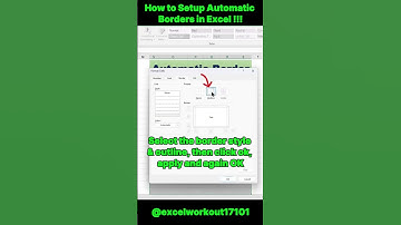 ✨ Auto Borders in Excel with Conditional Formatting! #ExcelBorders #ConditionalFormatting