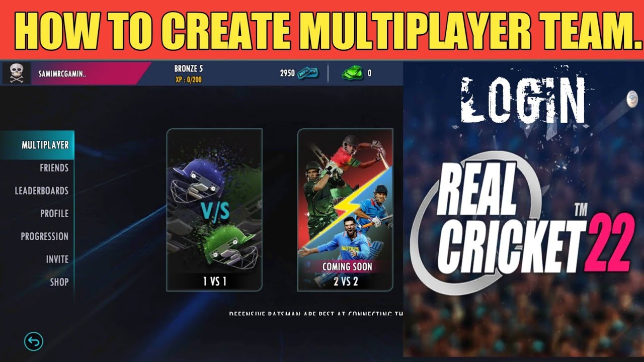 How to create real cricket 22 multiplayer team!! Open multiplayer mode ...
