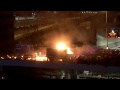 Hong Kong police vehicle bursts into flames after being hit by Molotov cocktail