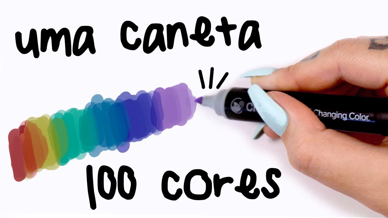 UMA CANETA COM CORES INFINITAS - TESTANDO KIT NOVO DE CHAMELEON MARKERS