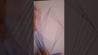 Drawing Easy Spiral Pattern in a Rhombus Straight lines Technique #shorts #spiralpattern #drawing