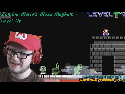 (EVEN LEVEL UP HIMSELF GOT ZOMBIFIED!) Zombie Mario's Maze Mayhem - Level Up - GoronGuyReacts