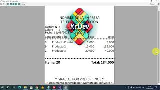 COMO IMPRIMIR FACTURA EN VB .NET | IMPRIMIR TICKET DE VENTA VISUAL STUDIO