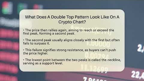 What Does A Double Top Pattern Look Like On A Crypto Chart? - CryptoBasics360.com