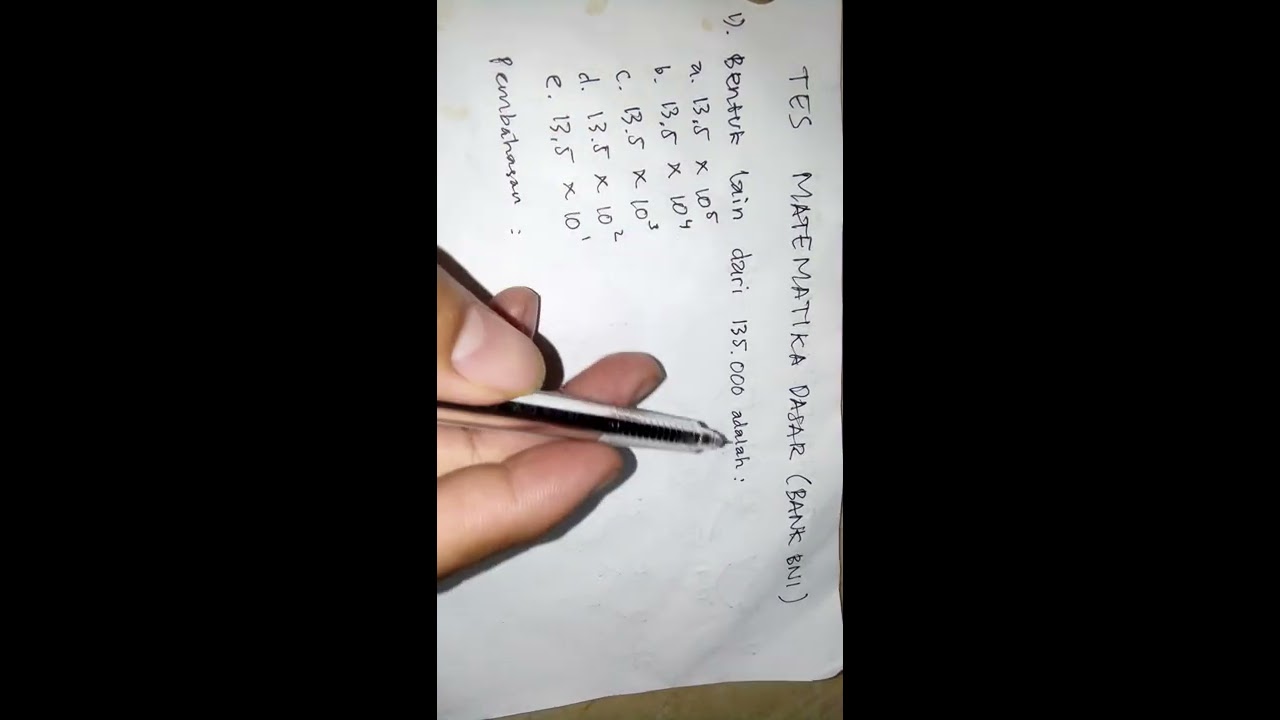 Trik Cara Mengerjakan Tes Matematika Dasar Pada Soal Ujian Bank Bni Youtube