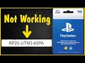 How to Fix Issues With PlayStation Gift Card Codes | not working, error, can