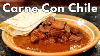 How to make Mexican Carne Con Chile Colorado Y Papas | Stewed Beef Recipe | Views on the road