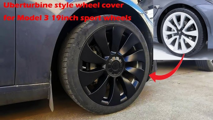 Tesla Wheel Caps Model Y Induction Wheel Covers 19 inch Matte 4PCS for -  EVBASE-Premium EV&Tesla Accessories