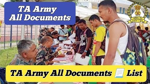 TA Army Bharti Mein Kya kya Document Chyia ll TA Army Bharti 2025 ll TA Army Documents List 