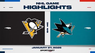 : NHL Highlights | Penguins vs. Sharks - January 27, 2025